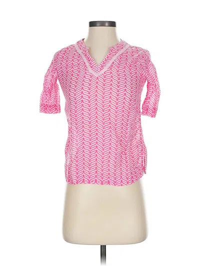 Pre-owned Vineyard Vines Short Sleeve Turtleneck In Pink