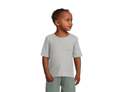 Vineyard Vines Short Sleeve Vintage Whale Pocket T-shirt (toddler/little Kids/big Kids) Boy's T Shirt Grey Heather  In Grey