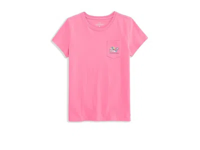 Vineyard Vines Short-sleeve Pocket T-shirts (toddler/little Kids/big Kids) Girl's T Shirt Bahama Breeze : 7 Big Kid In Pink