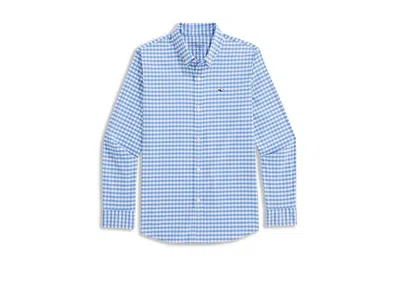 Vineyard Vines Skysail Gingham (toddler/little Kids/big Kids) Boy's Clothing Ocean Breeze : 7 Big Kid In Blue