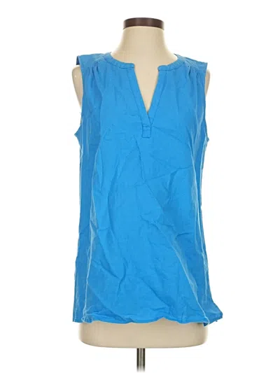 Pre-owned Vineyard Vines Sleeveless Blouse In Blue