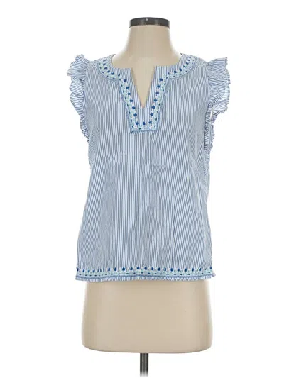 Pre-owned Vineyard Vines Sleeveless Blouse In Blue