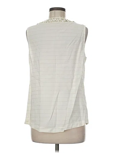Pre-owned Vineyard Vines Sleeveless Blouse In Ivory