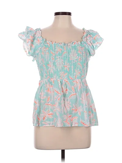 Pre-owned Vineyard Vines Sleeveless Blouse In Teal