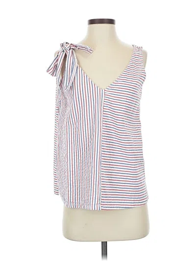 Pre-owned Vineyard Vines Sleeveless Blouse In White