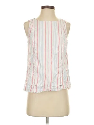 Pre-owned Vineyard Vines Sleeveless Blouse In White