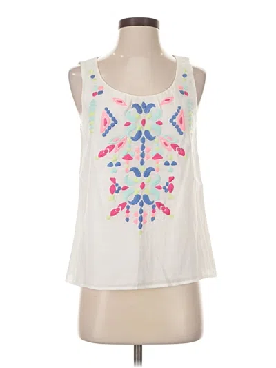 Pre-owned Vineyard Vines Sleeveless Blouse In White