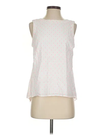 Pre-owned Vineyard Vines Sleeveless Blouse In White