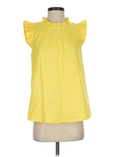 Pre-owned Vineyard Vines Sleeveless Blouse In Yellow