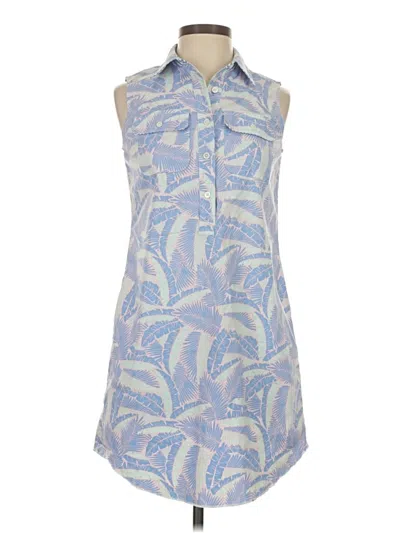 Pre-owned Vineyard Vines Sleeveless Button Down Shirt In Blue
