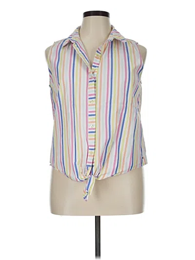 Pre-owned Vineyard Vines Sleeveless Button Down Shirt In Ivory
