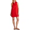 Vineyard Vines Sleeveless Cotton Popover Minidress In Racing Red