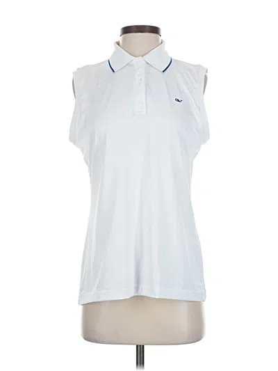 Pre-owned Vineyard Vines Sleeveless Polo Shirt In White