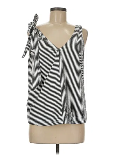 Pre-owned Vineyard Vines Sleeveless Top Black One Shoulder Neckline Tops