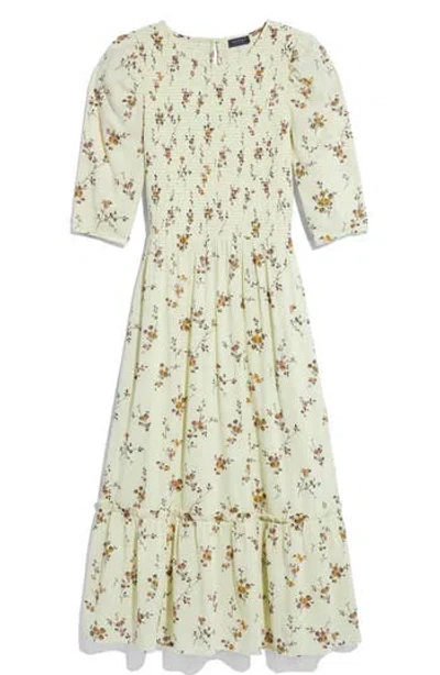 Vineyard Vines Smocked Midi Dress In Green