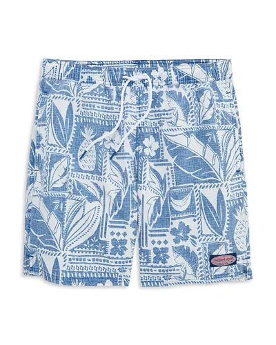 Vineyard Vines Solid Island 6 Swim Trunks In Blue