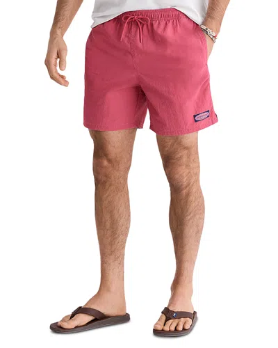Vineyard Vines Solid Island 6 Swim Trunks In Pink