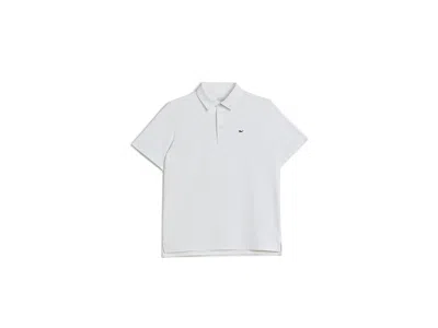 Vineyard Vines Solid Sankaty Polo (toddler/little Kid/big Kid) Boy's T Shirt White Cap : 2t, Polyester/spandex In Burgundy