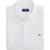 Vineyard Vines Solid Short Sleeve Linen Button-down Shirt In Linen White Cap