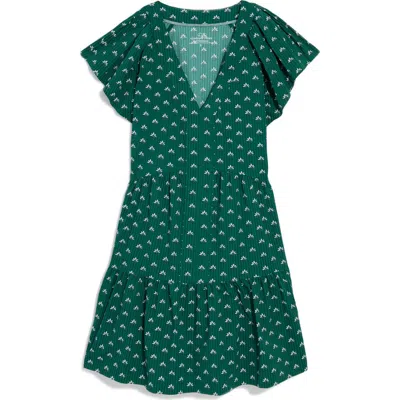 Vineyard Vines Sophie Mixed Print Harbor Dress In Green