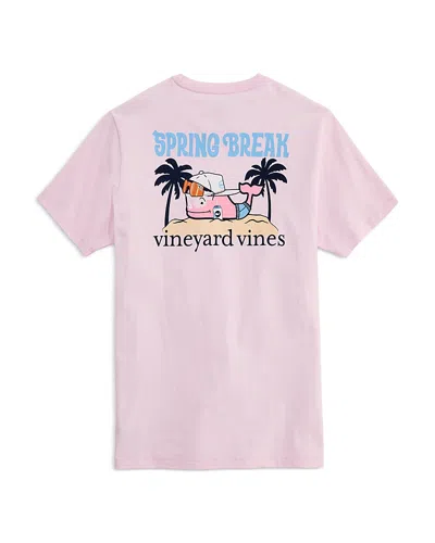 Vineyard Vines Spring Break Whale Pocket T-shirt In Pink
