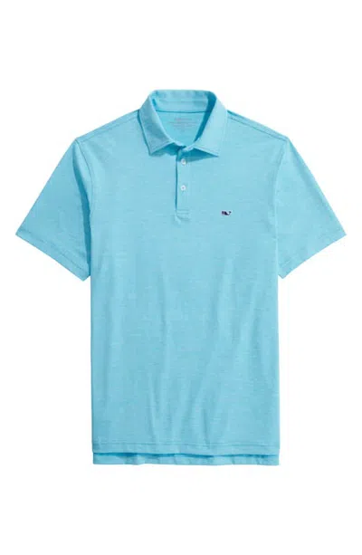 Vineyard Vines St. Jean Stripe Sankaty Performance Polo In 8502 Turqs