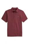 Vineyard Vines St. Jean Stripe Sankaty Regular Fit Polo Shirt In Crimson