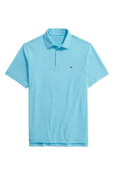 Vineyard Vines St. Jean Stripe Sankaty Regular Fit Polo Shirt In Turqs Tejeda/white