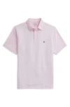 Vineyard Vines St. Jean Stripe Sankaty Performance Polo In Pink