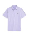 Vineyard Vines St. Jean Stripe Sankaty Regular Fit Polo Shirt In Purple