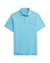 Vineyard Vines Jean Stripe Sankaty Performance Polo In Blue