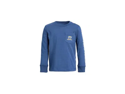 Vineyard Vines St. Patty's Day Dog Long Sleeve T-shirts (toddler/little Kids/big Kids) Boy's T Shirt Moonshine : Lg In Blue