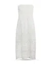 Vineyard Vines Strapless Lace Dress In White Cap