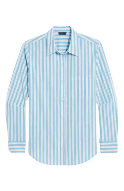 Vineyard Vines Stretch Cotton Button-up Shirt In Kitt Stripe-mistblue