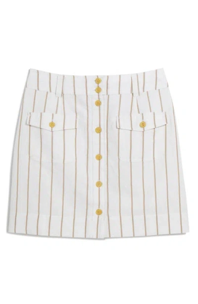 Vineyard Vines Stripe Cargo Pocket Miniskirt In S Stripe -white/ Capp
