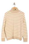 Vineyard Vines Stripe Rib Tall Mock Neck Cashmere Sweater In Multi