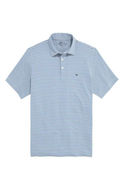 Vineyard Vines Stripe Sankaty Short Sleeve Performance Polo In Animal Print