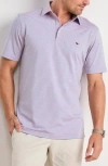 Vineyard Vines Stripe Sankaty Short Sleeve Performance Polo In Hibiscus Tejeda