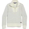 Vineyard Vines Striped Quarter-zip Pullover In White