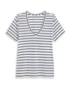 Vineyard Vines Clean Jersey V-neck T-shirt In Blue Stripe