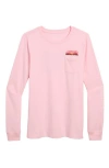 Vineyard Vines Sunset Graphic Long Sleeve Pocket T-shirt In Pink