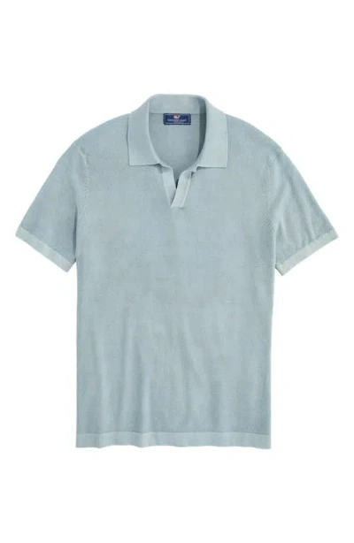 Vineyard Vines Surf Cotton Sweater Polo In Green