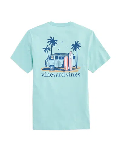 Vineyard Vines Surf Graphic Pocket T-shirt In Blue