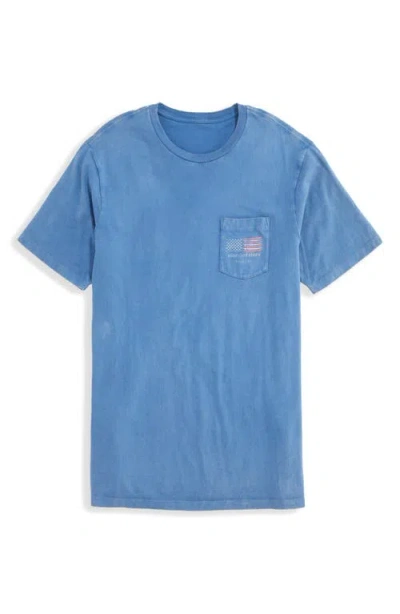Vineyard Vines Surf Minimal Flag Graphic T-shirt In Blue