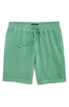 Vineyard Vines Surfboard Cotton French Terry Drawstring Shorts In Starboard Green