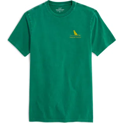 Vineyard Vines Surfer Dog Graphic T-shirt In Jade Ocean