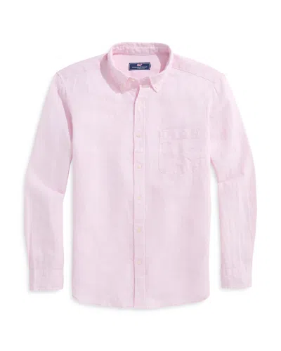 Vineyard Vines Surfside Regular Fit Button Down Linen Shirt In Multi