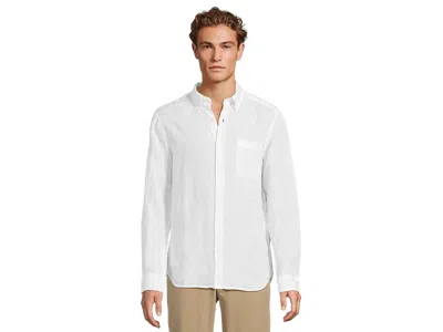 Vineyard Vines Surfside Solid Linen Shirt In White