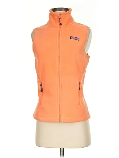 Pre-owned Vineyard Vines Sweater Vest In Orange