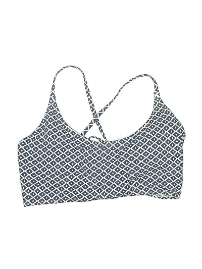 Pre-owned Vineyard Vines Swimsuit Top Blue Chevron/herringbone Pattern Swimwear